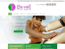 Tablet Screenshot of bewelltotalhealth.com